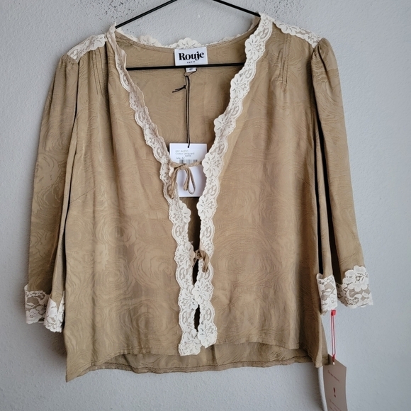 Rouje Aldo Top in Jacquard Sable size 42 NWT - Picture 3 of 10